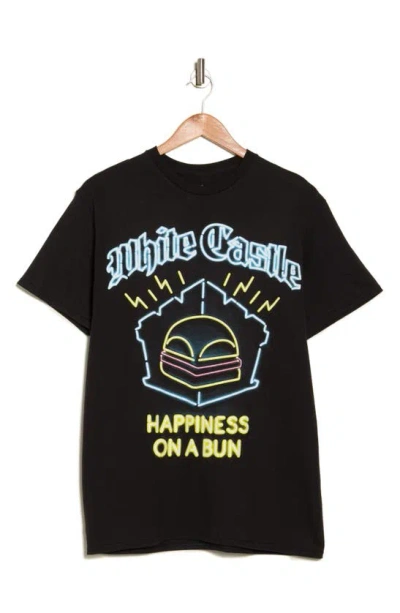 Philcos White Castle Happiness Graphic T-shirt In Black