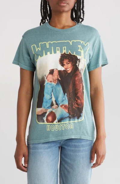 Philcos Whitney Houston Graphic T-shirt In Green Pigment