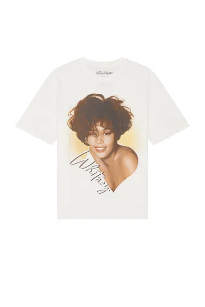 Philcos Whitney Houston Portrait Boxy Tee In Cream Pigment