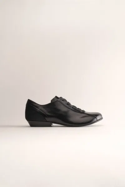 Phileo Cascade Lace-up Loafers In Black