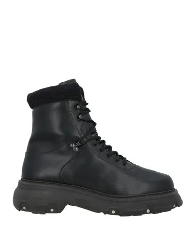 Phileo Man Ankle Boots Black Size 6 Bio-based Polyurethane, Textile Fibers