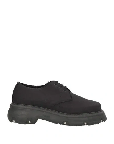 Phileo Man Lace-up Shoes Black Size 7 Cotton In Multi