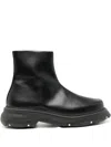 Phileo Trucker Leather Ankle Boots In Black