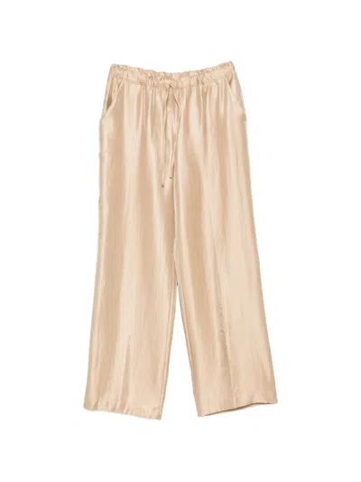 Philia Loft Drawstring Trousers In Brown