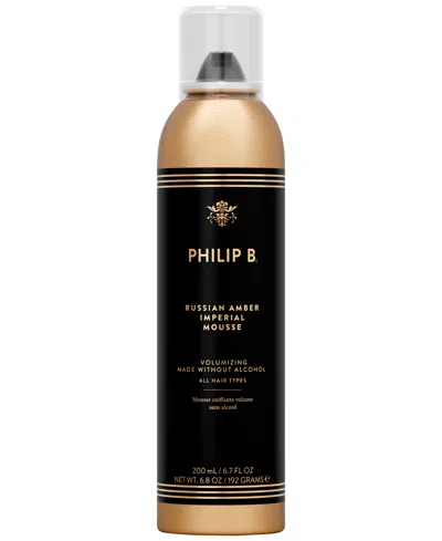 Philip B Russian Amber Imperial Volumizing Mousse, 6.8 Oz. In Transparent