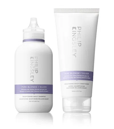 Philip Kingsley Pure Blonde/silver Shampoo And Conditioner Duo In White