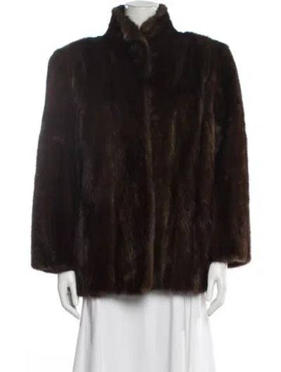 Pre-owned Philip Reiner Furs Mink Fur Coat In Brown