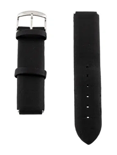 Pre-owned Philip Stein 18mm Watch Strap In Black