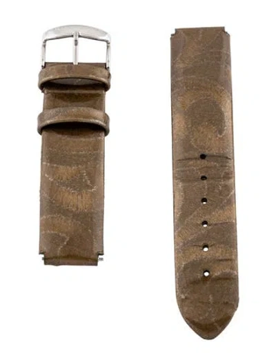 Pre-owned Philip Stein 18mm Watch Strap In Green