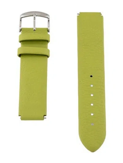 Pre-owned Philip Stein 18mm Watch Strap In Green
