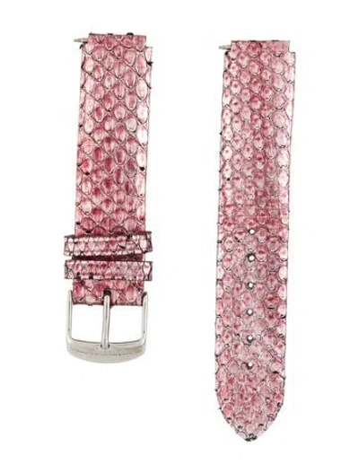 Pre-owned Philip Stein 18mm Watch Strap In Pink