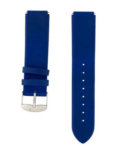 Pre-owned Philip Stein 21mm Watch Strap In Blue