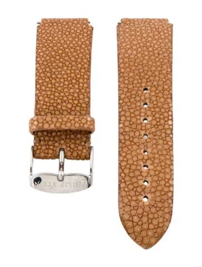 Pre-owned Philip Stein 21mm Watch Strap In Brown