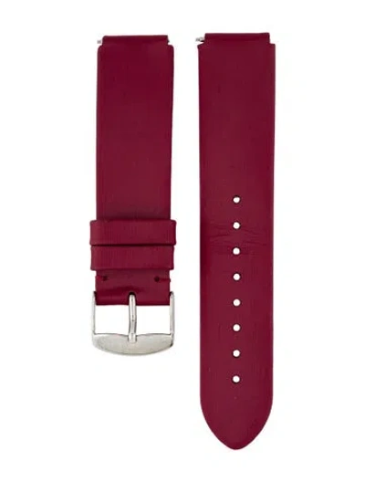 Pre-owned Philip Stein 21mm Watch Strap In Burgundy
