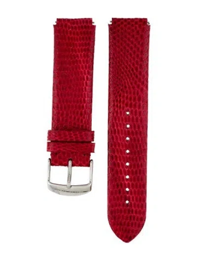 Pre-owned Philip Stein 21mm Watch Strap. In Red