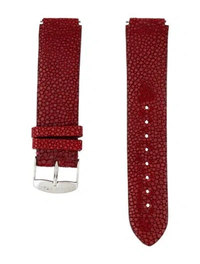 Pre-owned Philip Stein 21mm Watch Strap In Red