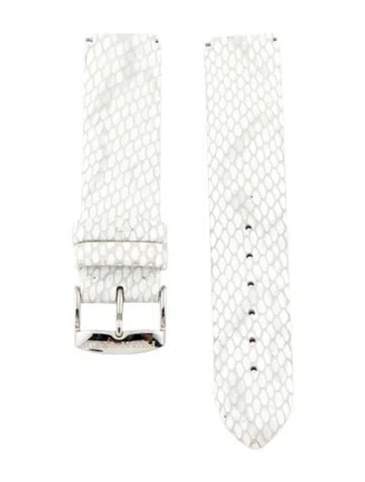 Pre-owned Philip Stein 21mm Watch Strap. In White