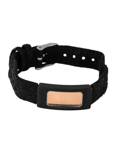 Pre-owned Philip Stein Natural Frequency Sleep Wrap Bracelet, 7" In Black