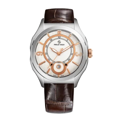 Pre-owned Philip Stein Prestige Round Large - Model 16-frgw-abr Watch