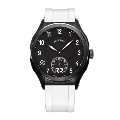 Pre-owned Philip Stein Prestige Round Oversized - Model 17b-sbkl-rwb Watch