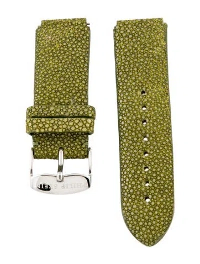 Pre-owned Philip Stein Stingray 18mm Watch Strap. In Green
