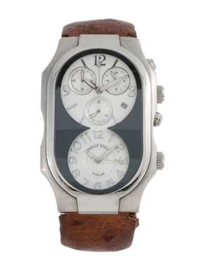 Pre-owned Philip Stein Teslar Signature Chronograph Watch In Multicolor