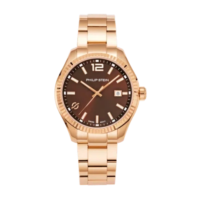 Pre-owned Philip Stein Traveler Large - Model 92frgp-cch-ssrgp Watch