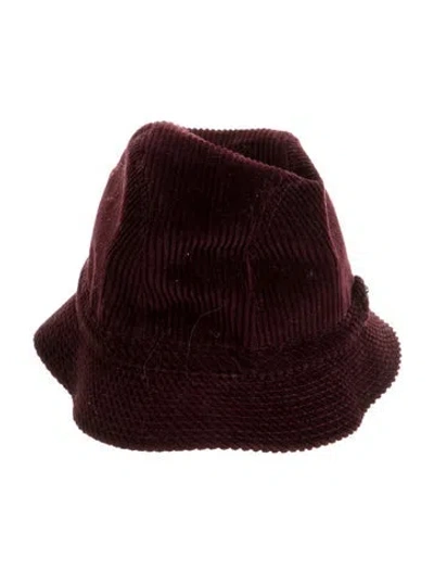 Pre-owned Philip Treacy Casual Bucket Hat In Burgundy
