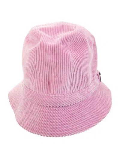 Pre-owned Philip Treacy Corduroy Bucket Hat In Pink