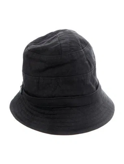 Pre-owned Philip Treacy Cotton Blend Bucket Hat In Black
