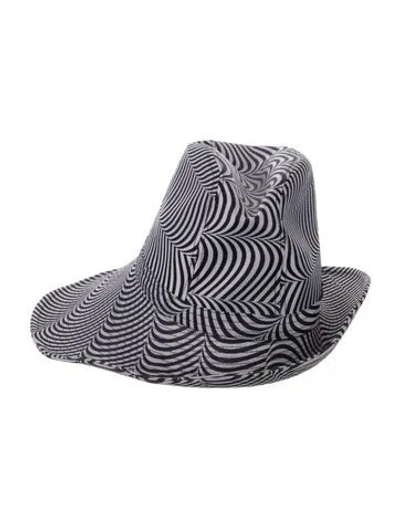 Pre-owned Philip Treacy Cotton Striped Fedora In Multi