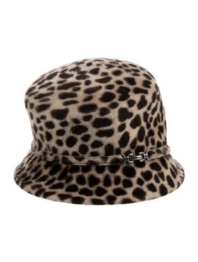 Pre-owned Philip Treacy Rabbit Hair Bucket Hat In Neutrals