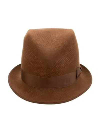 Pre-owned Philip Treacy Top Hat In Brown