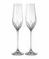 Philip Whitney Fiero Toasting Champagne Flutes, Set Of 2 In Transparent