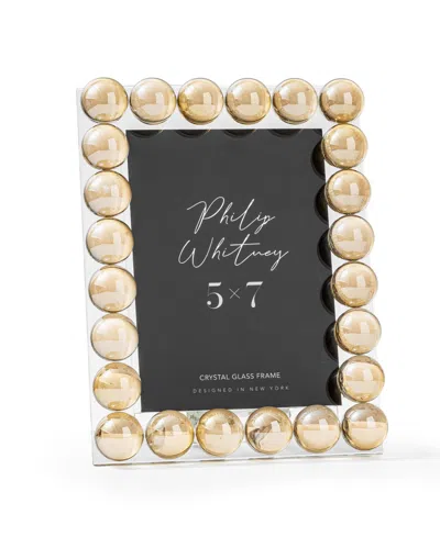 Philip Whitney Ginger Crystal Bubble Picture Frame, 5" X 7", Macy's Exclusive In Gold