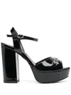 Philipp Plein Studded Open-toe 120mm Sandals In Black