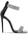 Philipp Plein 120mm Crystal-embellished Leather Sandals In Black