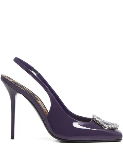 Philipp Plein 120mm Decollete Heeled Pumps In Purple