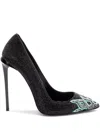 Philipp Plein 120mm Flame-embellished Pumps In Black