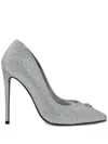Philipp Plein 120mm Glittered Pumps In Silver
