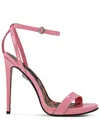 Philipp Plein 120mm Leopard-print Patent-leather Sandals In "03 Rose / Pink"