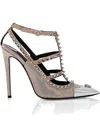 Philipp Plein 120mm Skull-embellished Leather Sandals In Neutral