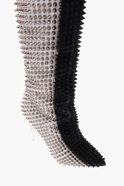 Philipp Plein 12cm Leather Studded Fashion Show Over The Knee Boots In Multi