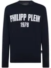 Philipp Plein Round Neck Pullover 1978 In Blue