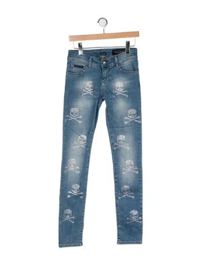 Pre-owned Philipp Plein 2014 Skinny Leg Jeans In Blue
