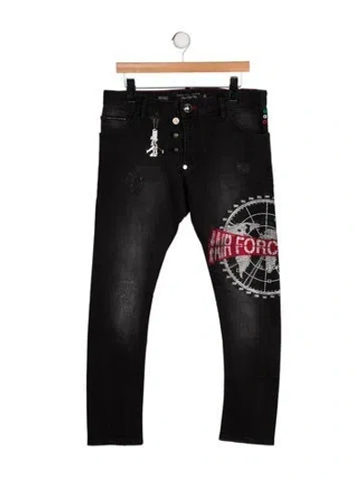 Pre-owned Philipp Plein 2016 Skinny Jeans W/ Tags In Black