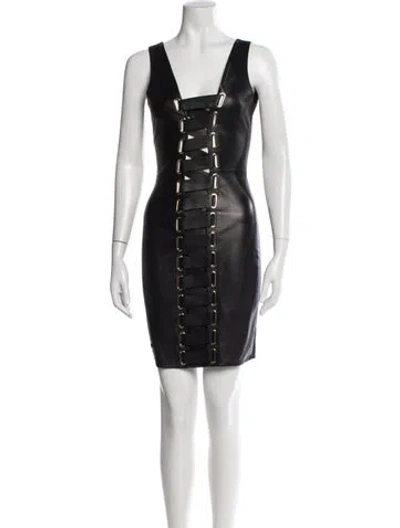 Pre-owned Philipp Plein 2017 Mini Dress In Black