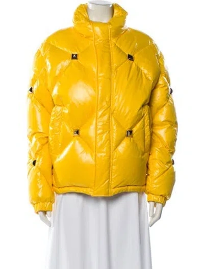 Pre-owned Philipp Plein 2022 Nylon Down Jacket W/ Tags In Yellow
