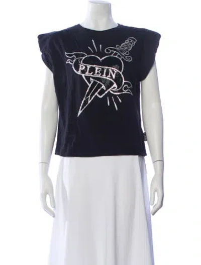 Pre-owned Philipp Plein 2023 Graphic Print T-shirt In Black