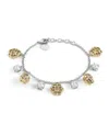 Philipp Plein Delicate Chain Bracelet With Skull Motif In Metallic
